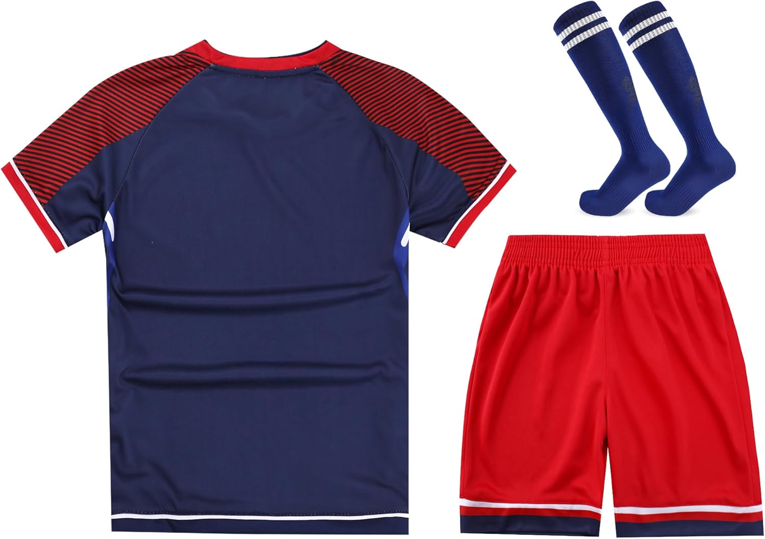 Boys Jersey Soccer Knit Set Sports Team Uniform Outfit Shirt Shorts and Socks - Image 2