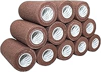 Vista 35 de Vendaje cohesivo autoadherente de látex de 4 x 5 yardas, vendajes de primeros auxilios, cinta deportiva elástica para esguince e hinchazón