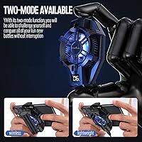 Vista 6 de Phone Cooler with Rechargeable Battery, Phone Cooling Fan for Gaming Fit All Types of iPhone Android Smartphones, Mobile Phone Radiator with LED
