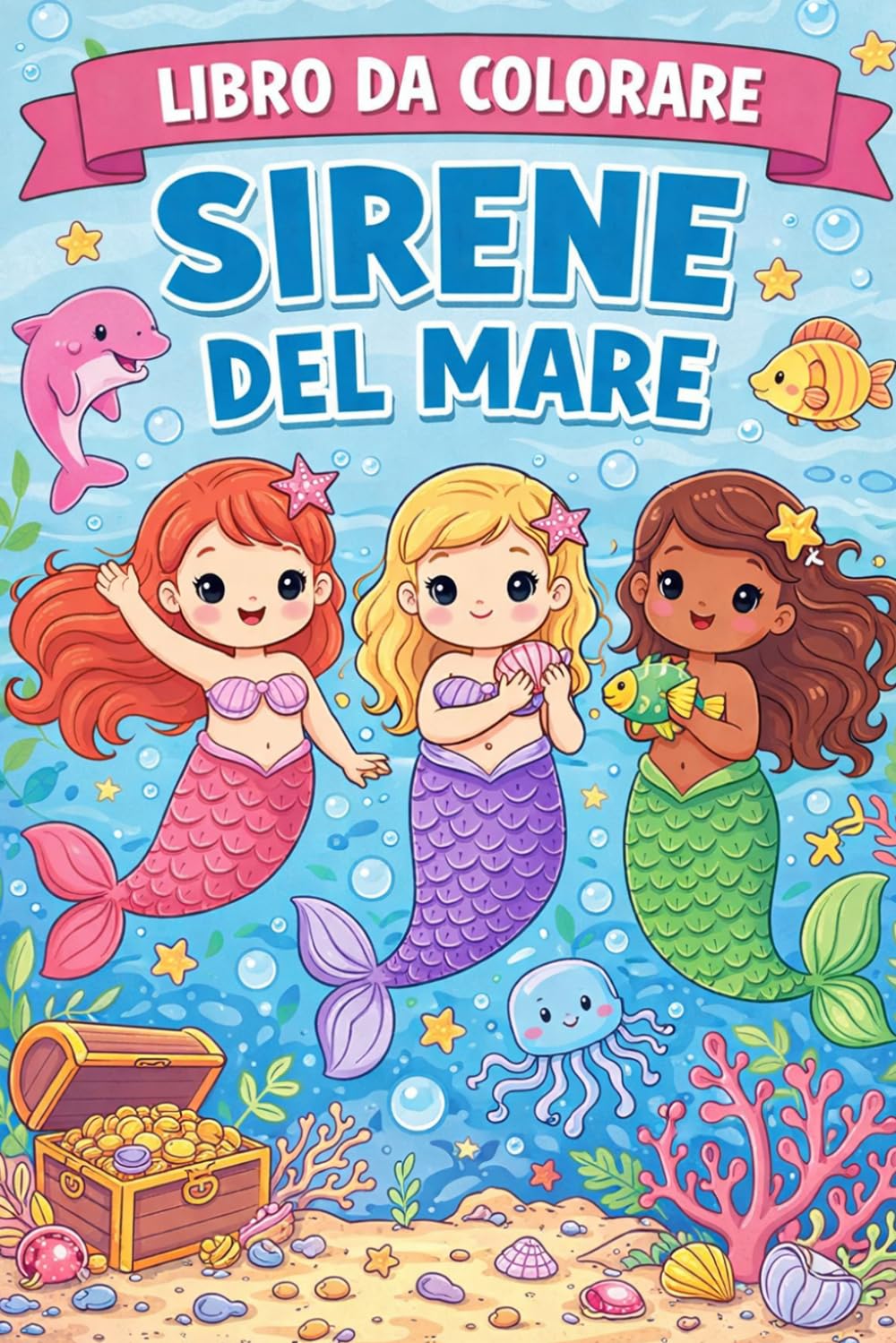 LIBRO DA COLORARE SIRENE DEL MARE