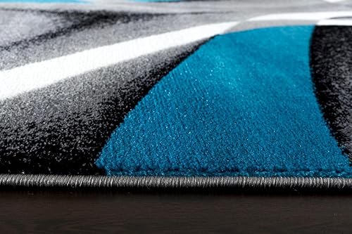 Miniatura 7 de 2305Alfombra abstracta moderna roja negra y beige Sintético Turquoise