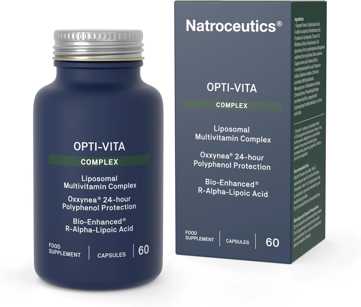 Natroceutics Opti-VITA Complex Multi-VIT 60 Capsules| Liposomal Adult Multivitamin Complex| Contains Oxxynea 24-Hour Polyphenol Protection| Bio Enhanced R-Alpha-Lipoic Acid|