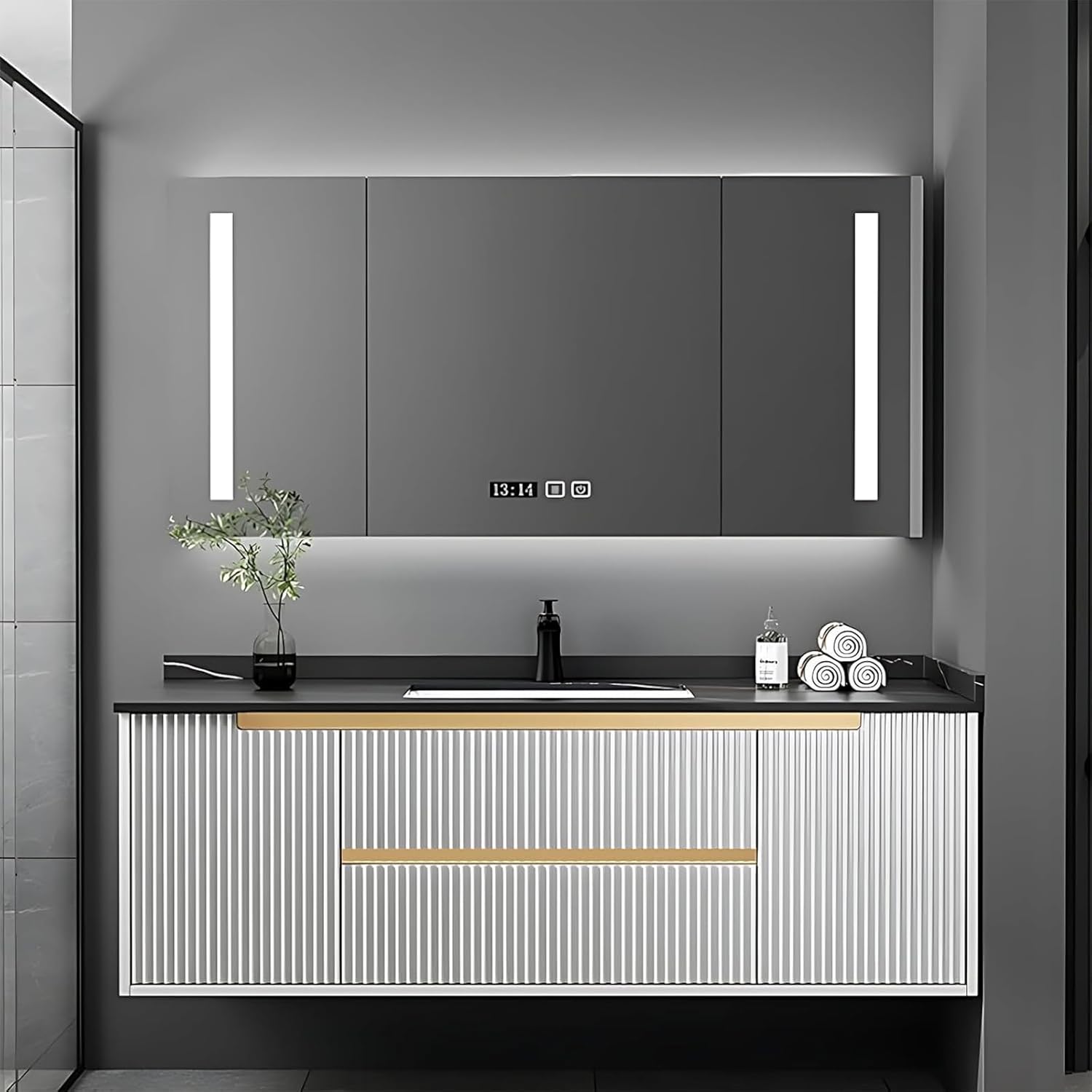 Amazon.com: 40" Bathroom Vanity, Luxury Bathroom Vanities, Floating ...