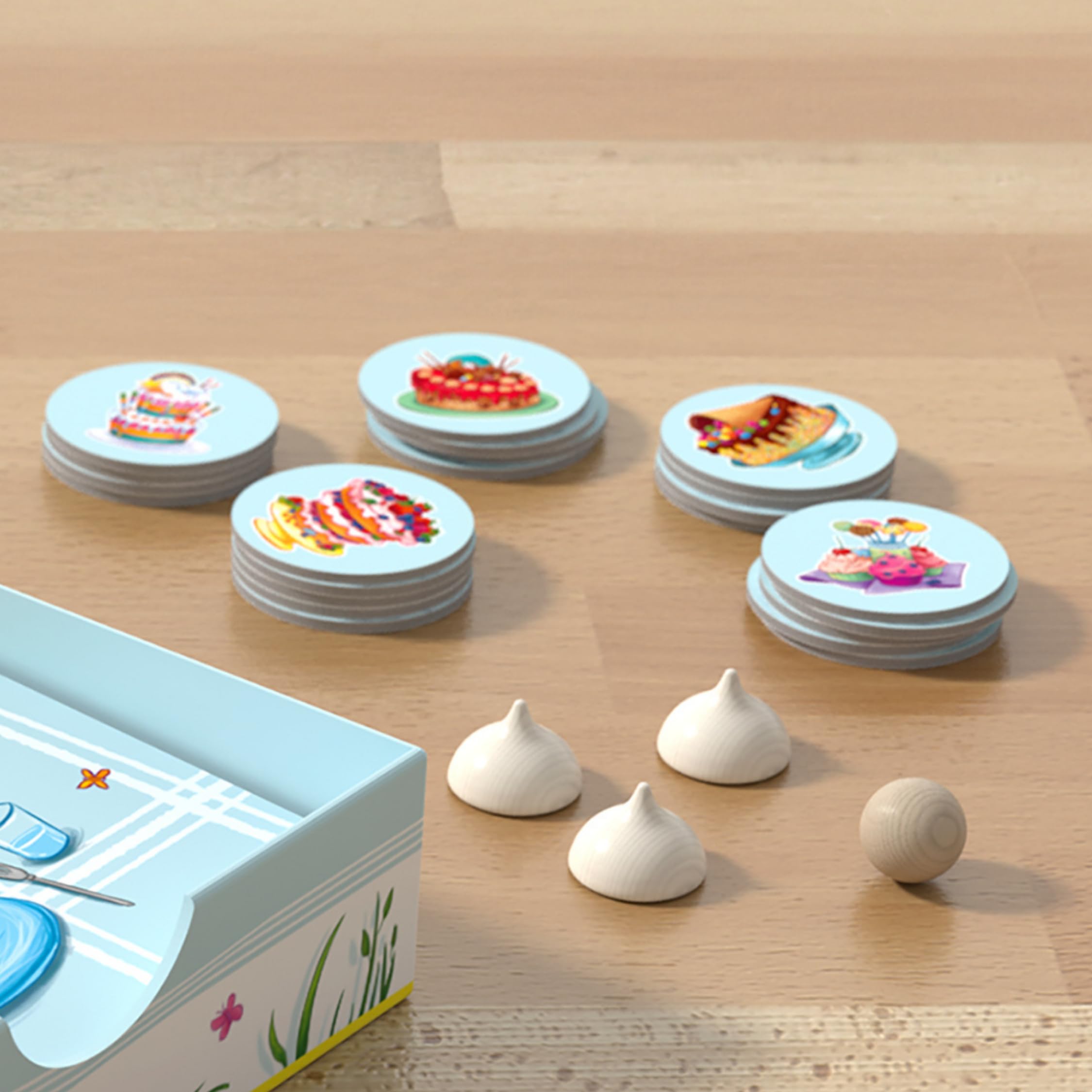 HABA Pastel de Cumpleaños Empresa Niño-Un Juego de Habilidad y Aliento-4 Años y más-307032, 307032, Colorido