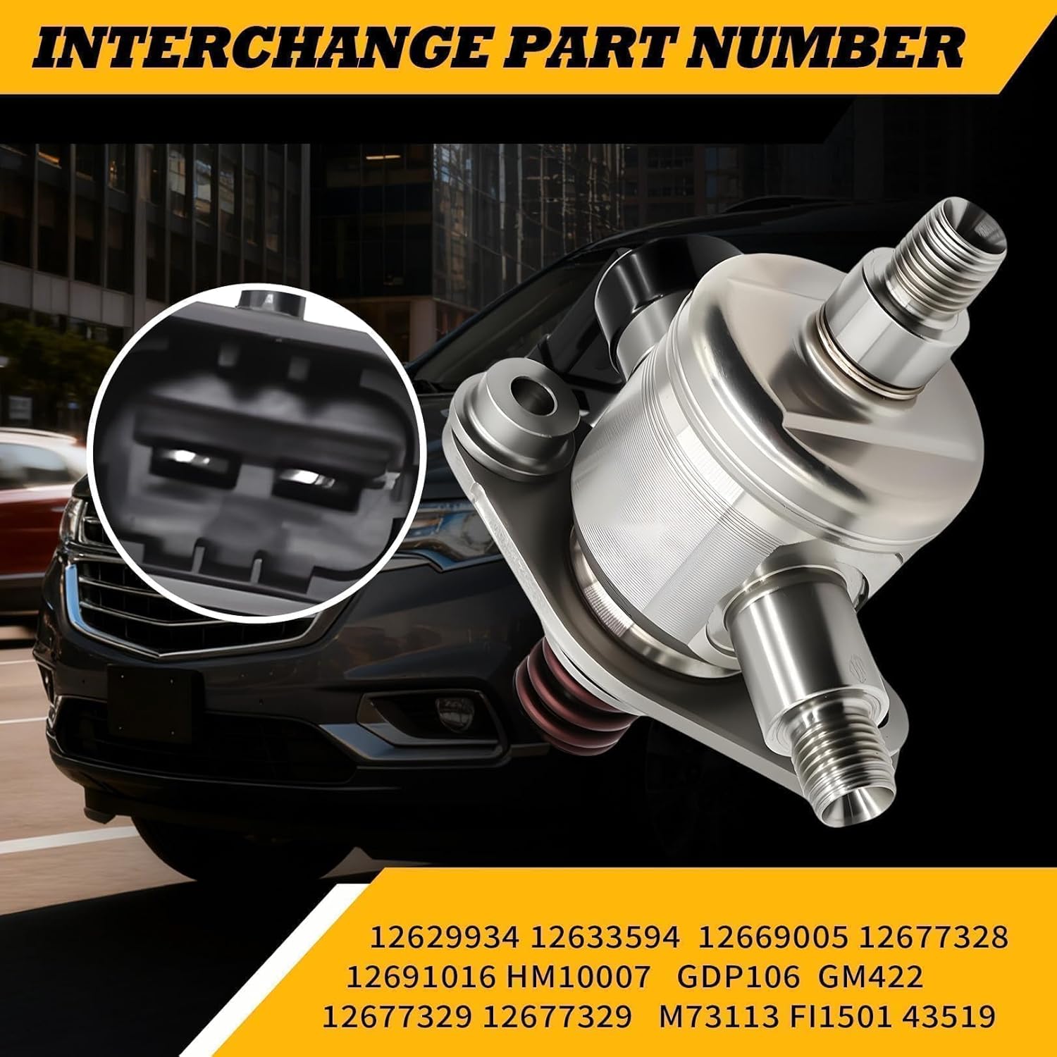 12622475 12641740 High Pressure Fuel Pump Compatible With Equinox Impala Camaro CTS XTS SRX Terrain Canyon 3.6L 3.0L GDP106 HM10007