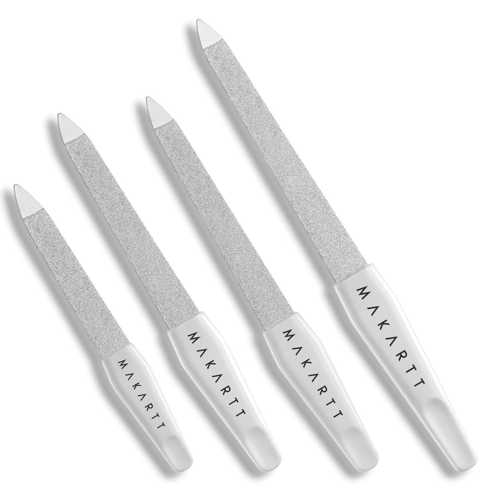 Makartt Nagelfeilen Metall - Saphir Feile Fein Grob Set, Nagelfeilen Naturnägel Nail File für Maniküre und Pediküre, Nagelfeile feilen Nägel für Fein und Grob in 4 Größen