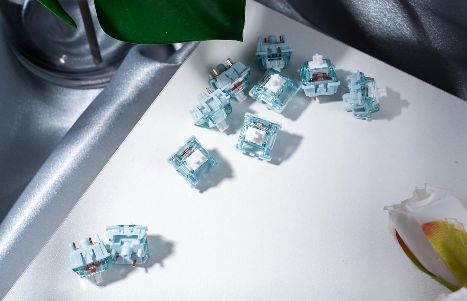 GATERON Zero Keyboard Switches, Linear 45gf Force SMD LED Key Switches Compatible for MX Mechanical Keyboard (35PCS)