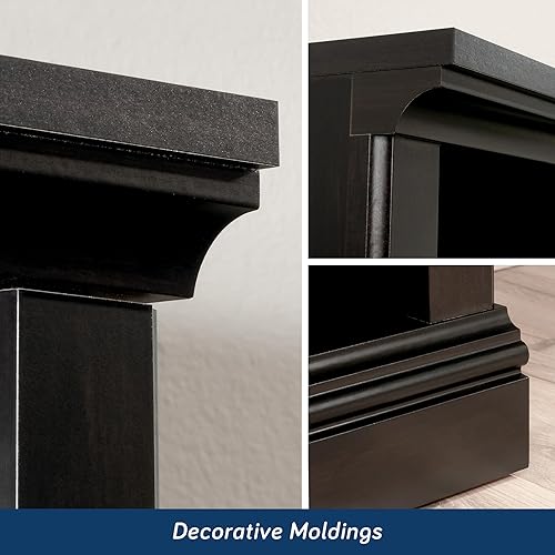 Miniatura 114 de Sauder - Estantería de almacenamiento con 5 repisas; largo: 35.28 pulgadas, ancho: 13.23 pulgadas, alto: 69.76 pulgadas, Lintel Oak Roble