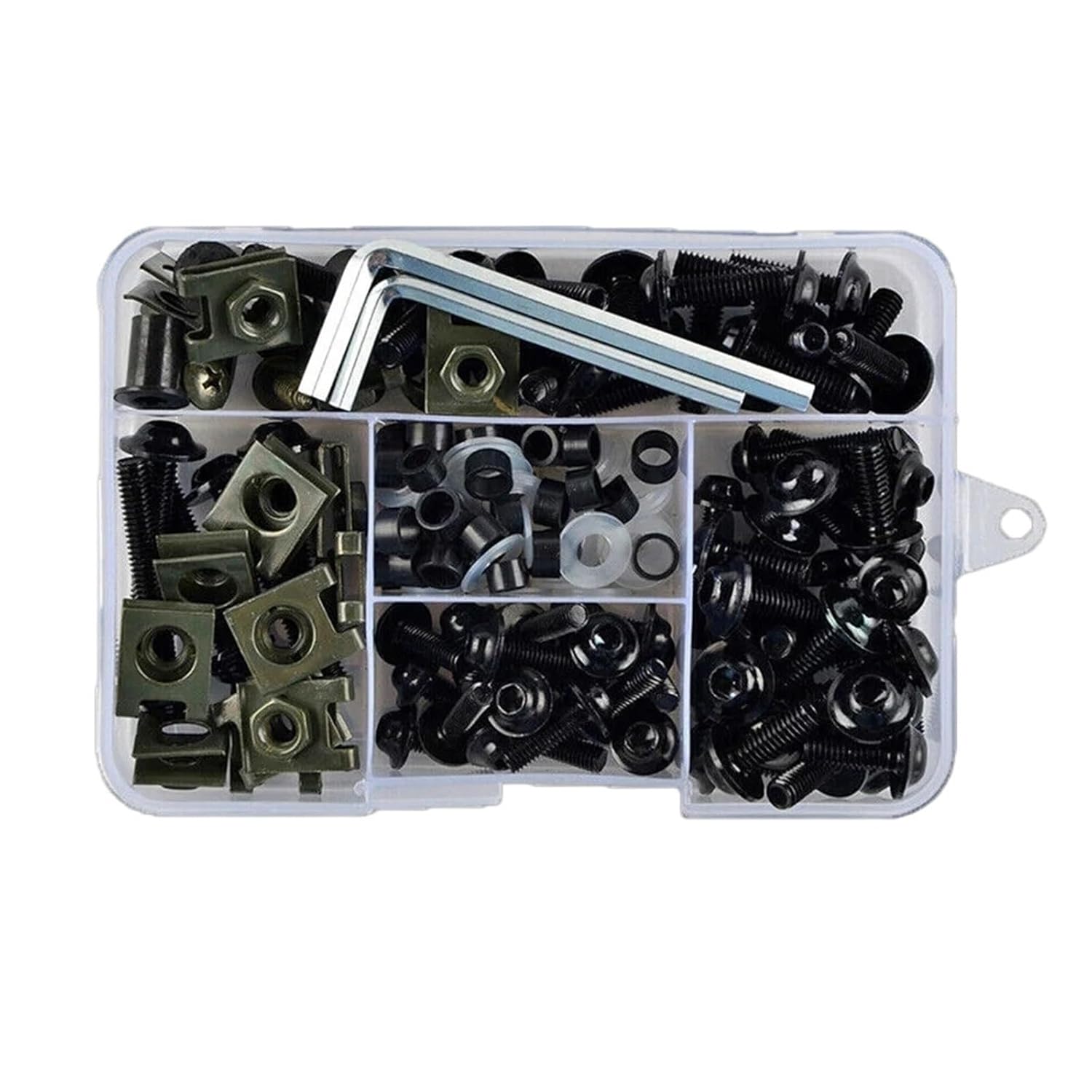 【エレガントで実用的♪】ナットおよびボルトセット Compatible With 177PCS オートバイ風防ネジセット フェアリングボルトキット CNCネ