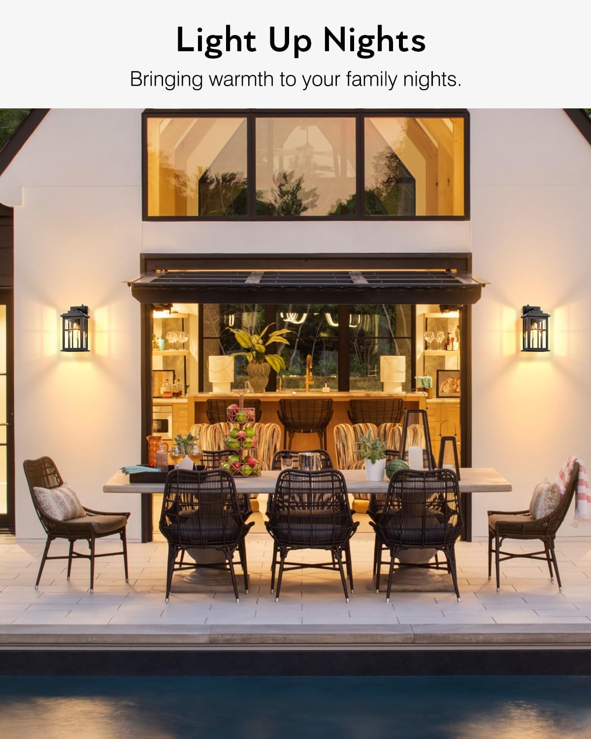 Dusk to Dawn Outdoor Lights for House, 2 Pack Outdoor Light Fixture, Black Exterior Lighting Fixtures, Dusk to Dawn Outdoor Lighting for House, Porch, Garage, Doorway, Anti-Rust, Waterproof
