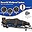 YimSting 1200D Waterproof Boat Cover - Fits 16\' to 18.5\' ft Bass, V-Hull, Tri-Hull, Fish & Ski, Runabout Bowrider Boats - Heavy Duty Canvas Black