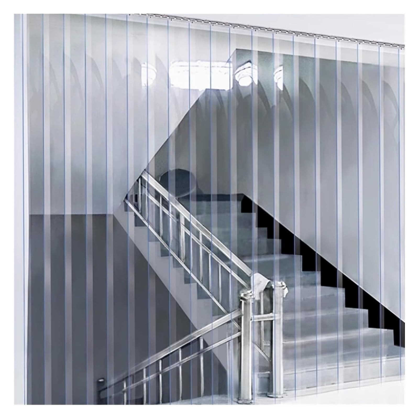 Tamaño Personalizado Lamas Persianas Verticales PVC Transparente Cortina Puerta Tira PVC por Depósito, Fábricas, Supermercados, Instalación Fácil