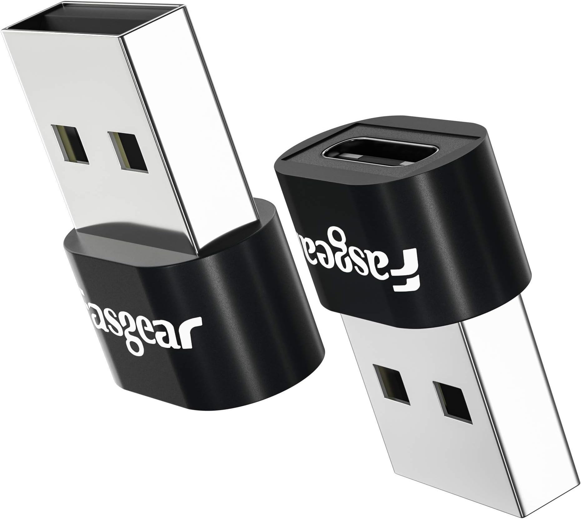 Fasgear USB C Female to USB Male Adapter, 2-Pack Type C to USB A Converter Compatible with iPhone 11 Pro Max,Airpods iPad 2018,Galaxy S20 Plus 20 S20+ 20+ Ultra Note 10 S9,Google Pixel 4 4a 3 3A 2 XL