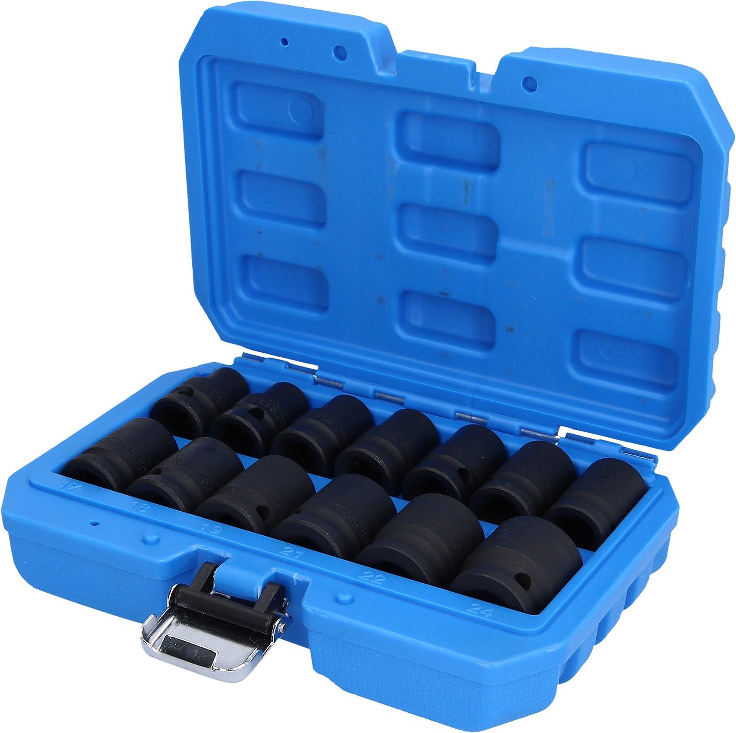 BRILLIANT TOOLS BT022620 Juego de llaves de vaso de impacto hexagonales 1/2", 13 pzs, cortas [Powered by KS TOOLS]