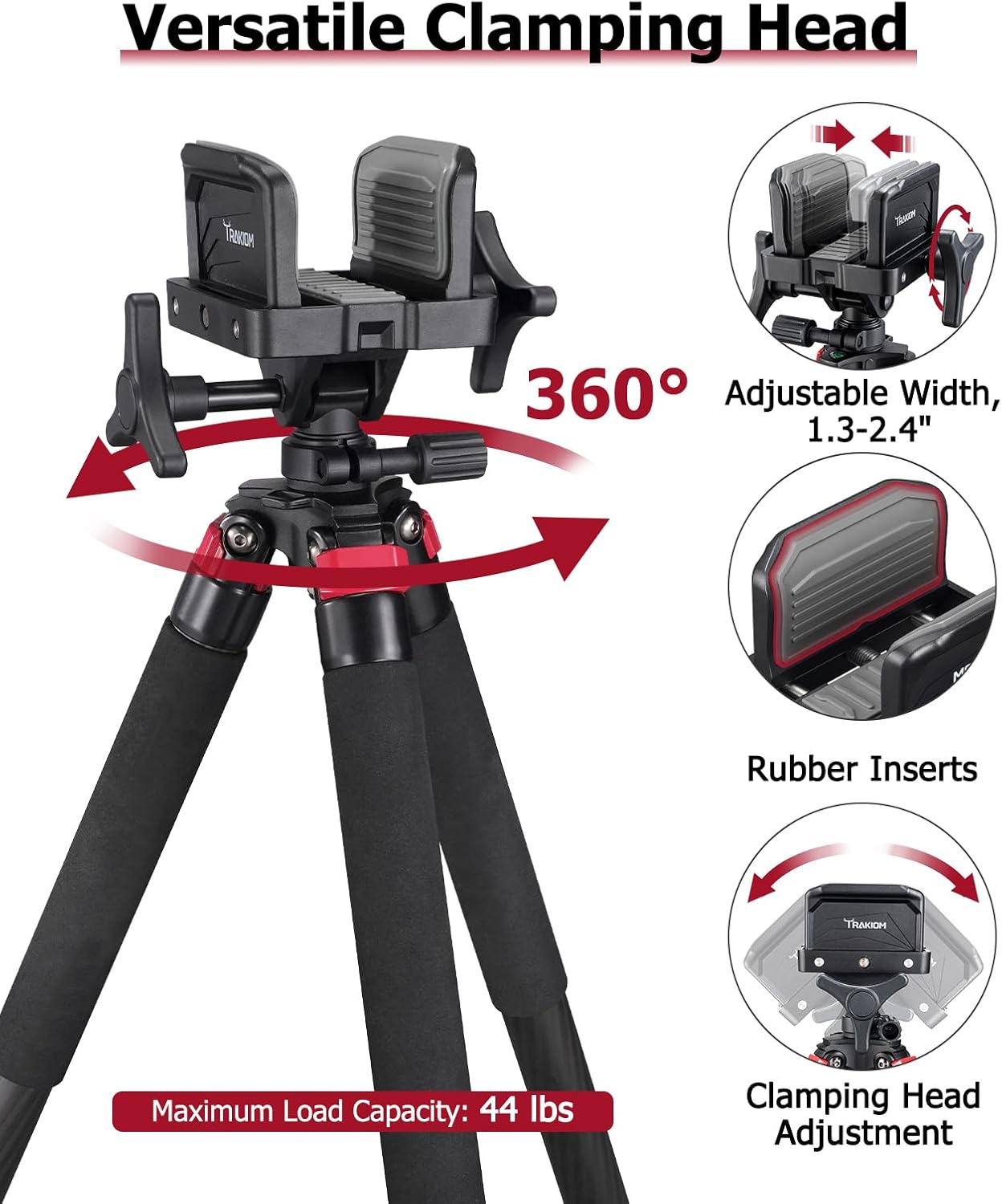 Tripod Carbon Fiber Tripod Rest - Sturdy Frame, Lightweight, Adjustable Legs, Hands-Free Operation for Outdoors - Image 3