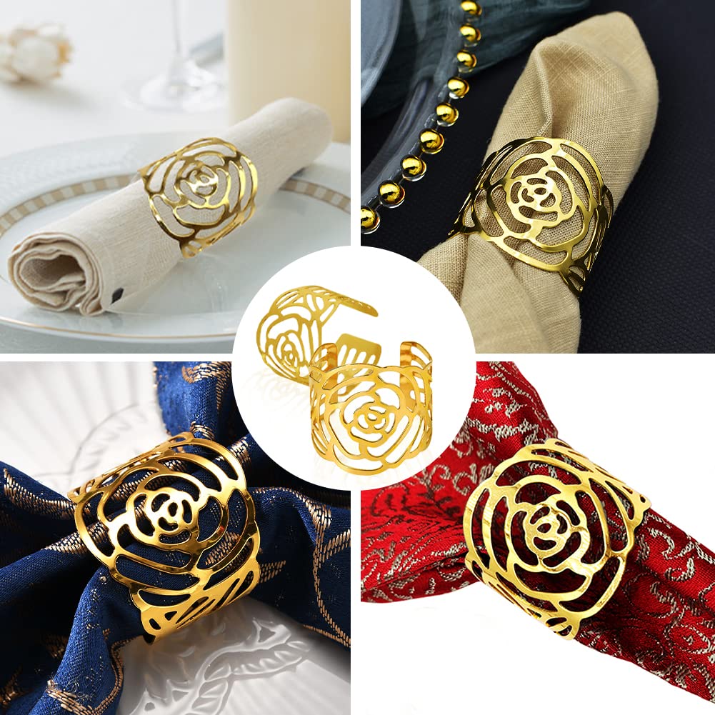 Portatovaglioli A Farfalla Oro - 12 Pezzi Per Matrimoni E Feste - Elegante E Riutilizzabile - Foto 11