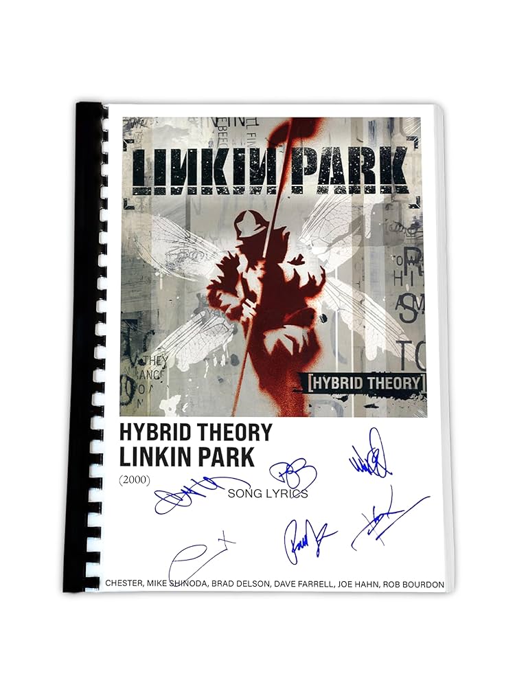 Linkin Park Hybrid Theory サイン入り CD RARE Linkin Park - Signed Hybrid Theory CD Cover w/ Concert