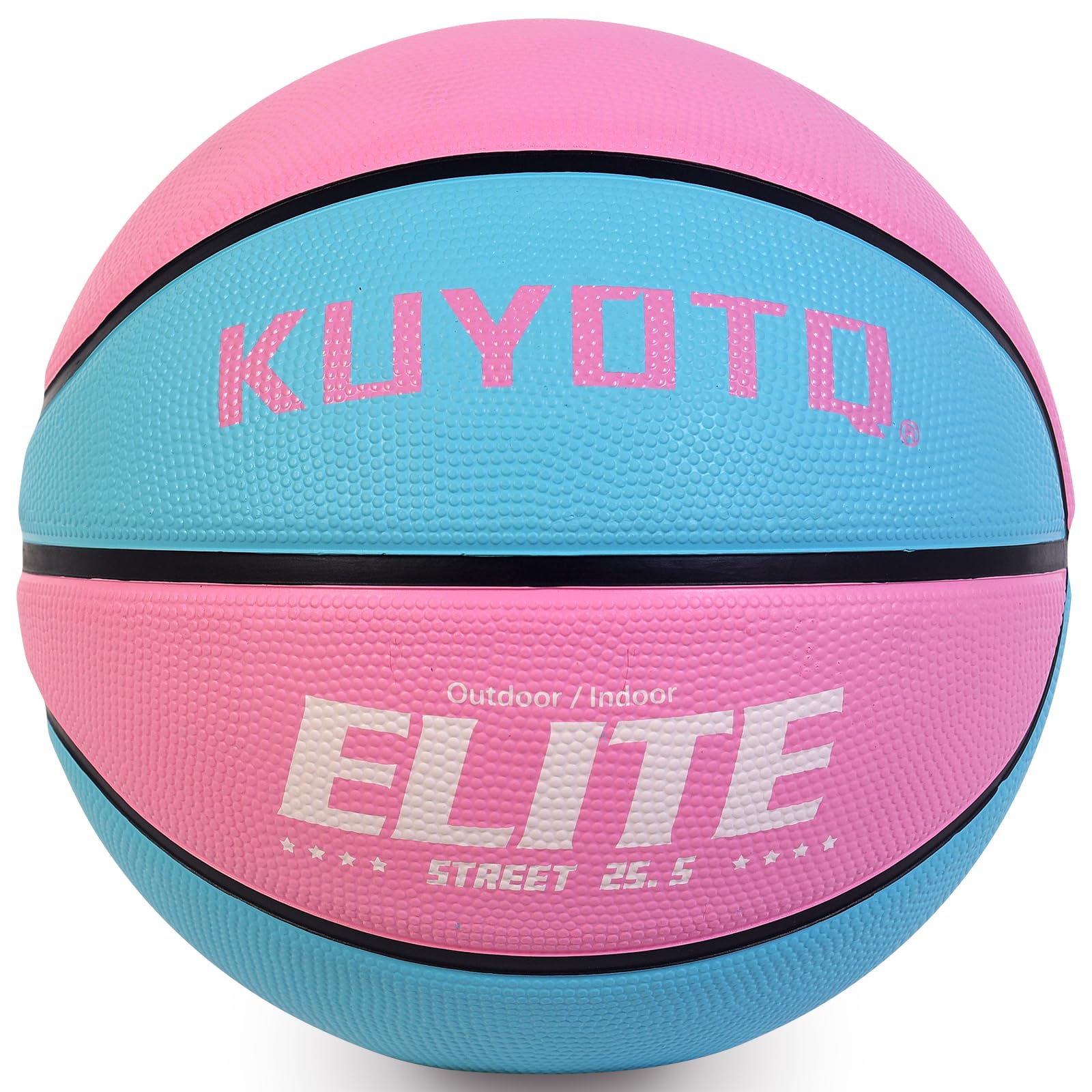 KUYOTQ Kids Toddler Youth Adult Size 3/4/5/6/7 Basketball 22/25.5/27.5/28.5/29.5" Thickened Rubber or Faux Leather Indoor Outdoor Basketball for Boys Girls Womens Mens Basket Ball Gifts