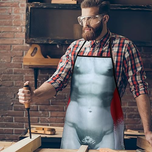 Miniatura 6 de Cabilock Delantal de cocina novedoso para hombres, divertido delantal de estatua de David para adultos para asar a la parrilla, hornear, cocina,