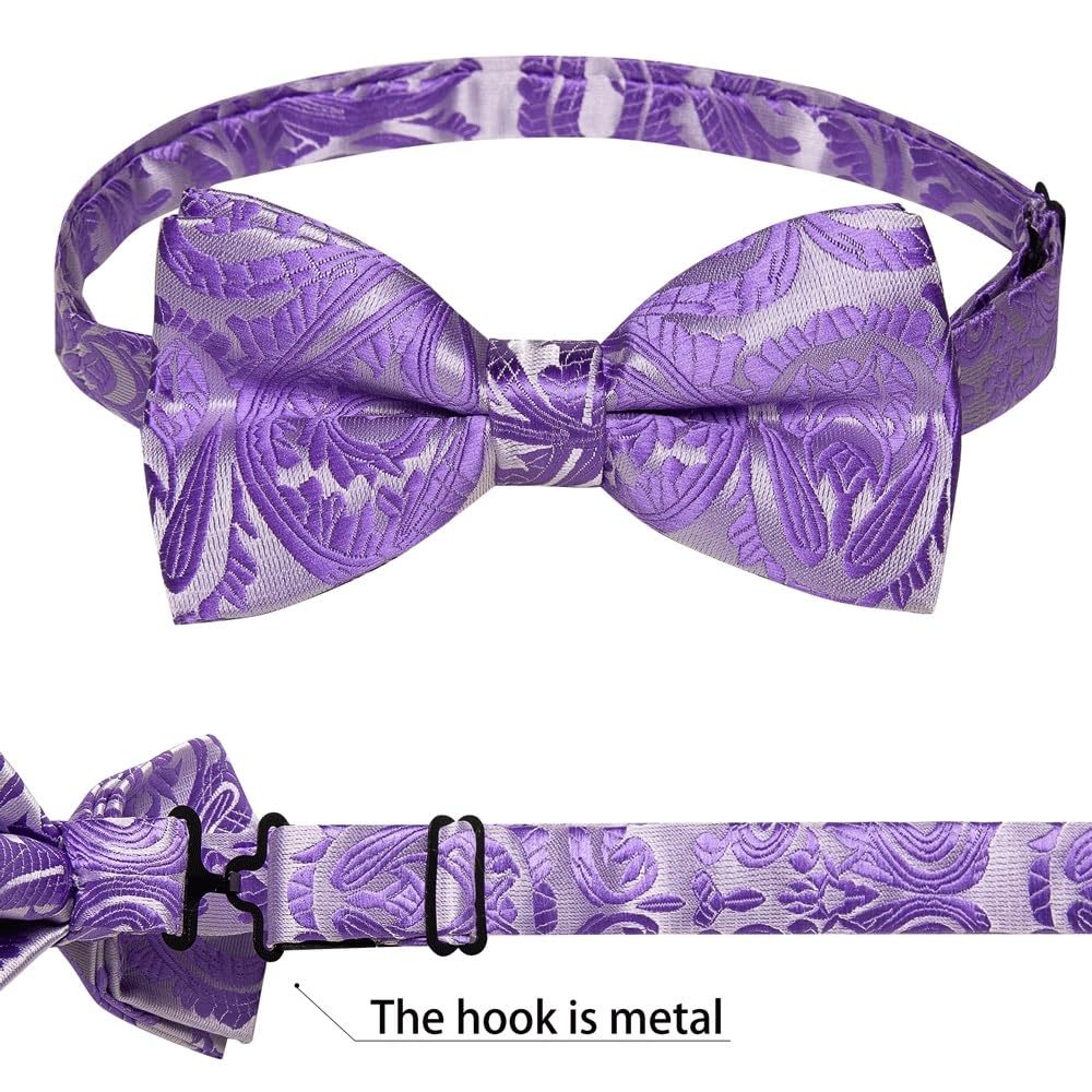JFDBGU Classic Bow Tie Wedding Pre-tied Bowtie Cufflinks Set for Party Accessories Silk Knot Gift
