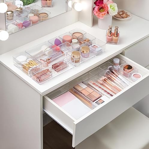 Miniatura 22 de Organizadores de plástico transparente para maquillaje, conjunto de 6