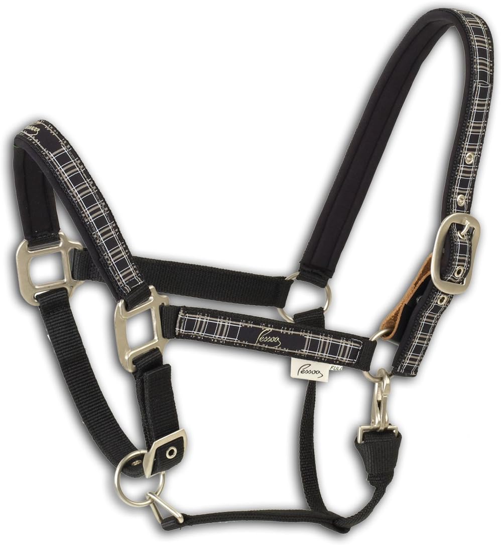 Pessoa Alpine Padded Halter Horse Black/Clay