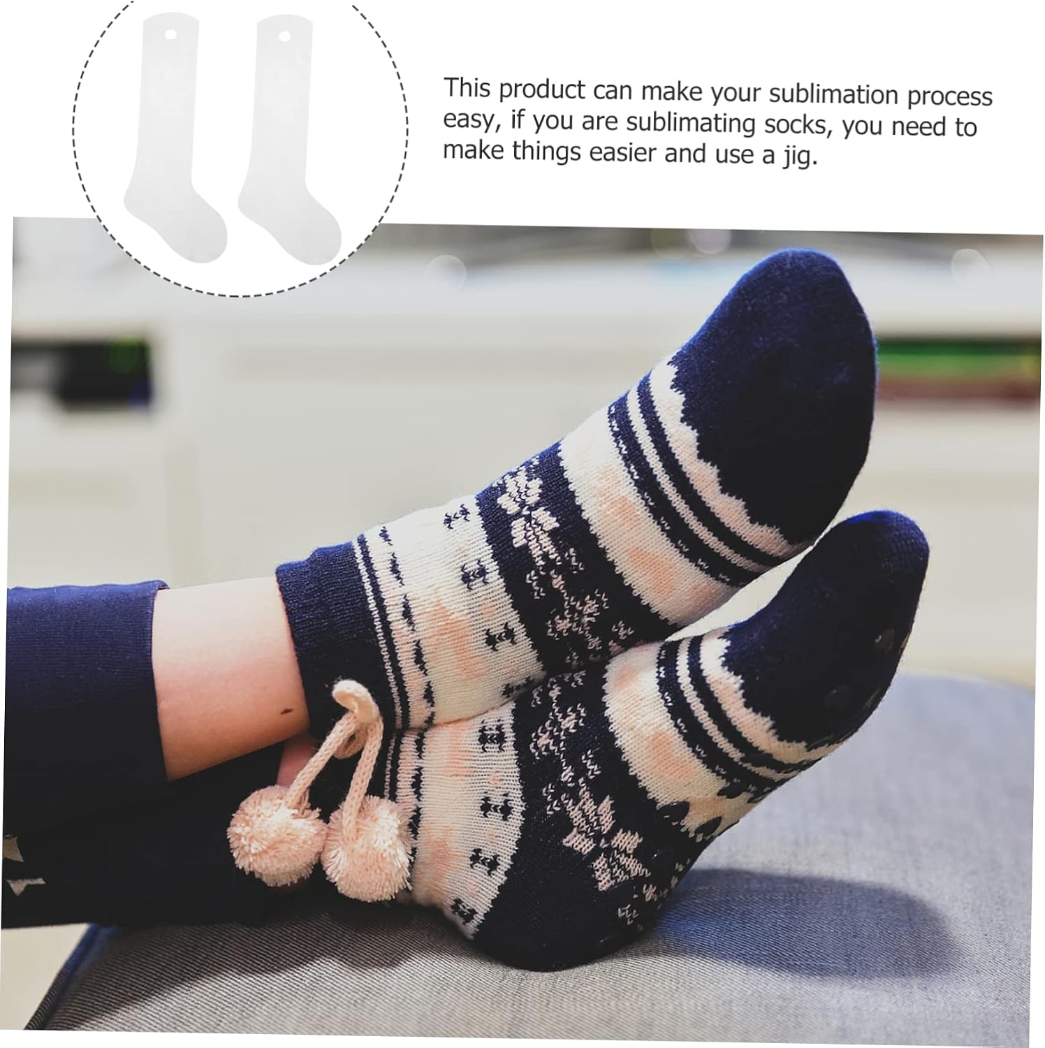 VILLCASE 2pcs Aluminum Sock Jigs for Heat Press Sublimation Sock Boards for Flat Dye Transfer Printing Lightweight and Resistant with Hanging for Easy Storage