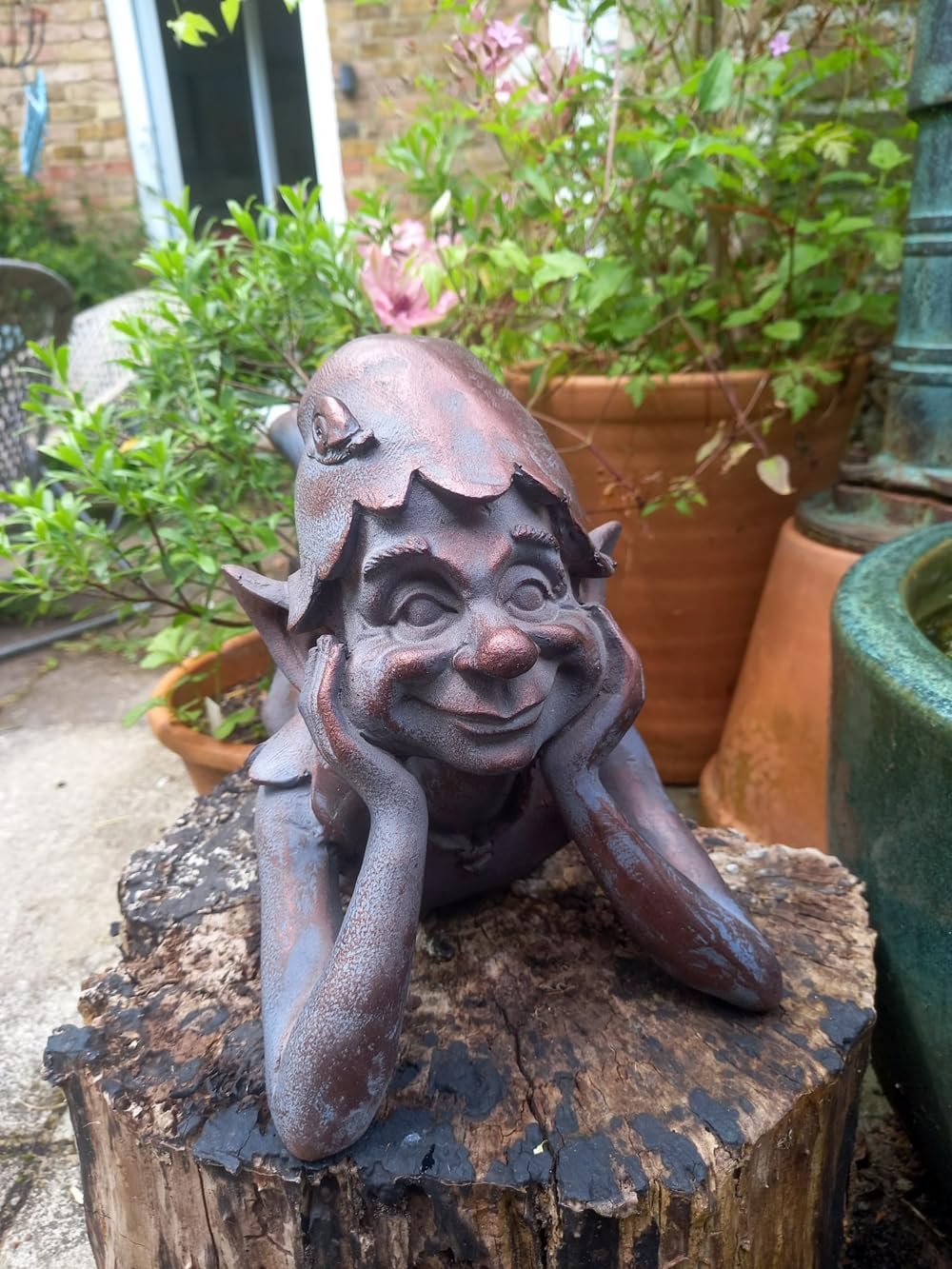Inspirational Gifting Bronze Pixie Daydreaming Garden Sculpture Decoration Ornament - Resin - Sculpture