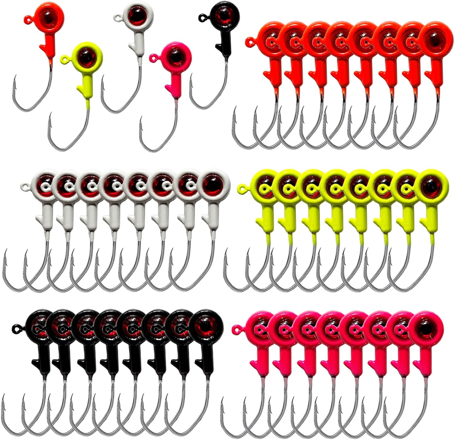 Bombite Crappie Jig Heads, 40pack Crappie Jigs Fishing Jig Heads Hook