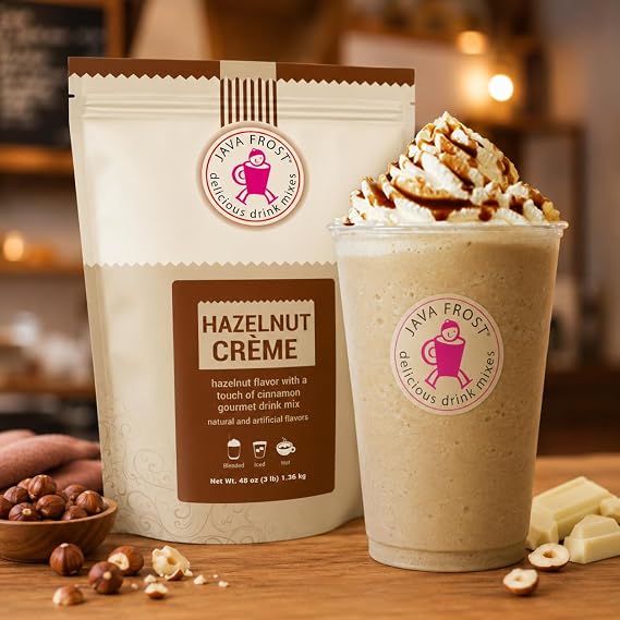 Hazelnut Creme Drink Mix, 3 lb Bag | Java Frost Frappe, Smoothie & Hot Beverage Powder