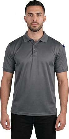 First Class Mens Tactical Performance Polo Shirt, Moisture Wicking, Quick Dry, Lightweight, Short Sleeve Polo Shirt