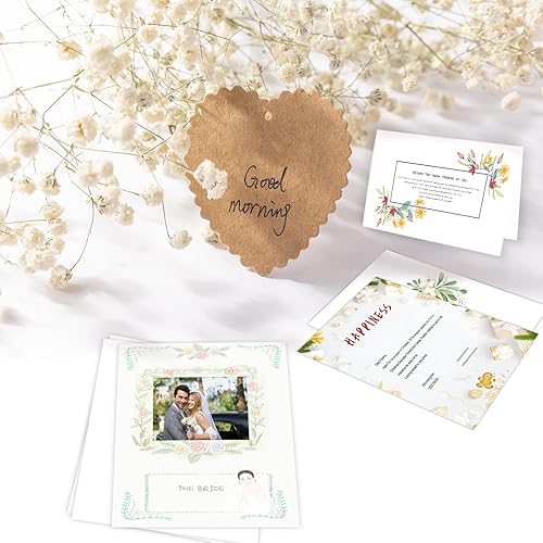 Miniatura 4 de Goefun - Paquete de 100 cartulina blanca en blanco de 5 x 8 pulgadas, papel de impresora de tarjetas planas de 80 libras para invitaciones,