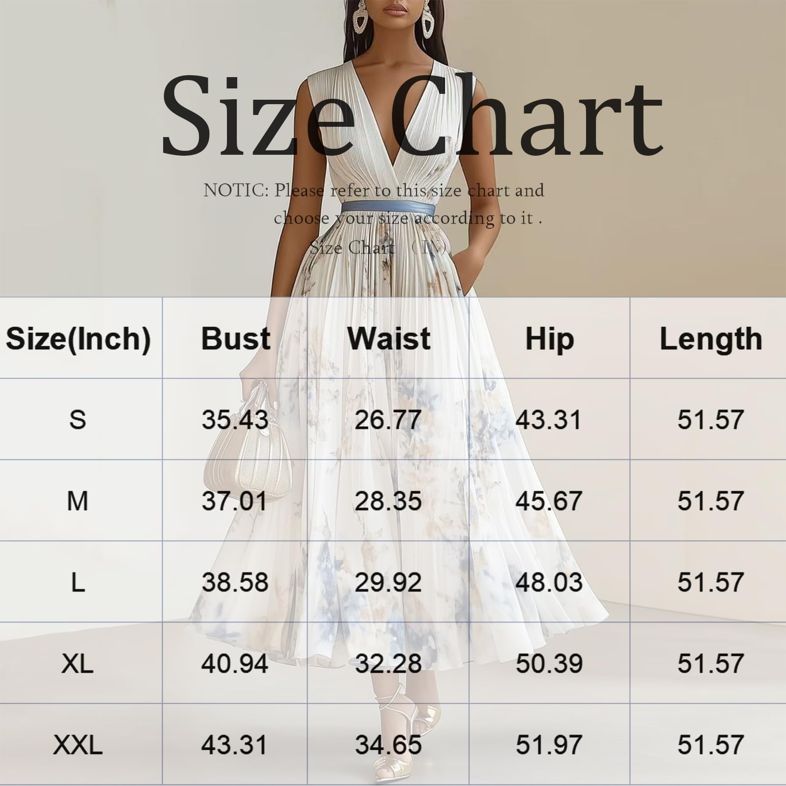 Robe Maxi Femme Imprimé Floral pour Mariage Invitée - Robe de Soirée Longue Col en V Taille Empire - Robes de Plage Bohème sans Manches Chic et Elegant Été