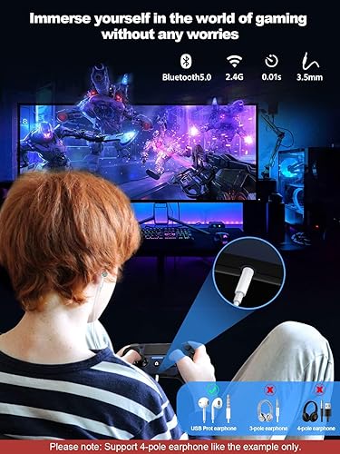 Miniatura 6 de P4 Controller, play-station 4 controller with Macro Programming Function, Dual Vibration, Turbo 3-level adjustable, Type-c port, 3.5MM headphone