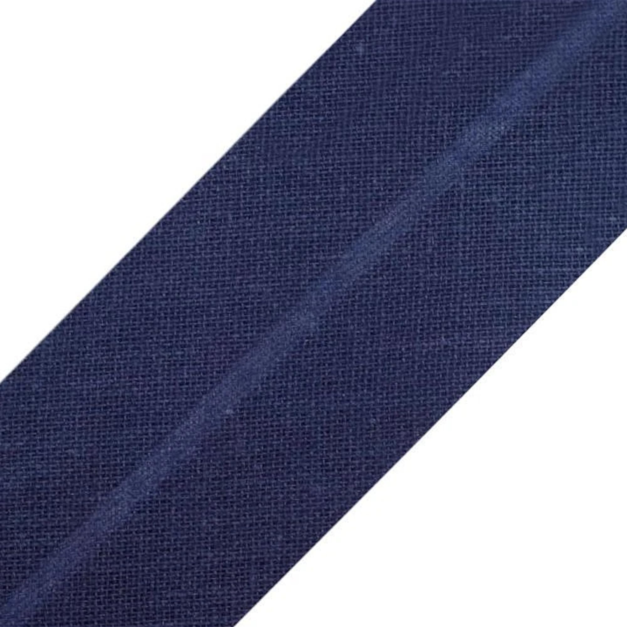 Biais simple de couture en coton premium bleu foncé de 30 mm pour finitions d'ameublement