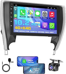 B4U 10.2" Android 13 Car Stereo for Toyota Camry (2015–2017) with Wireless CarPlay & Android Auto