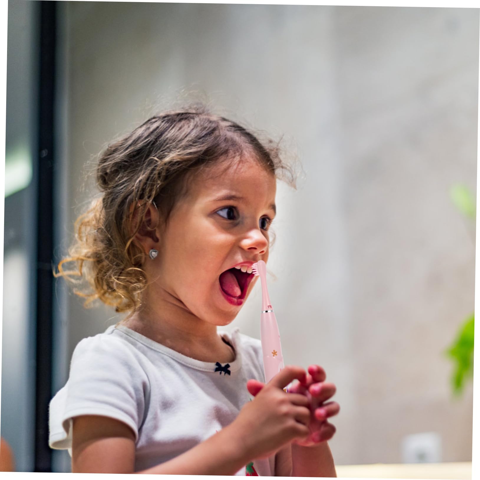 PartyKindom 3sets Spazzolini Elettrici Per Ragazzo Ragazza Spazzolino Cartone Animato e Ricaricabile Forniture Per La Dei Denti Dei Piccoli Design Ergonomico e Materiale Di Alta Qualità