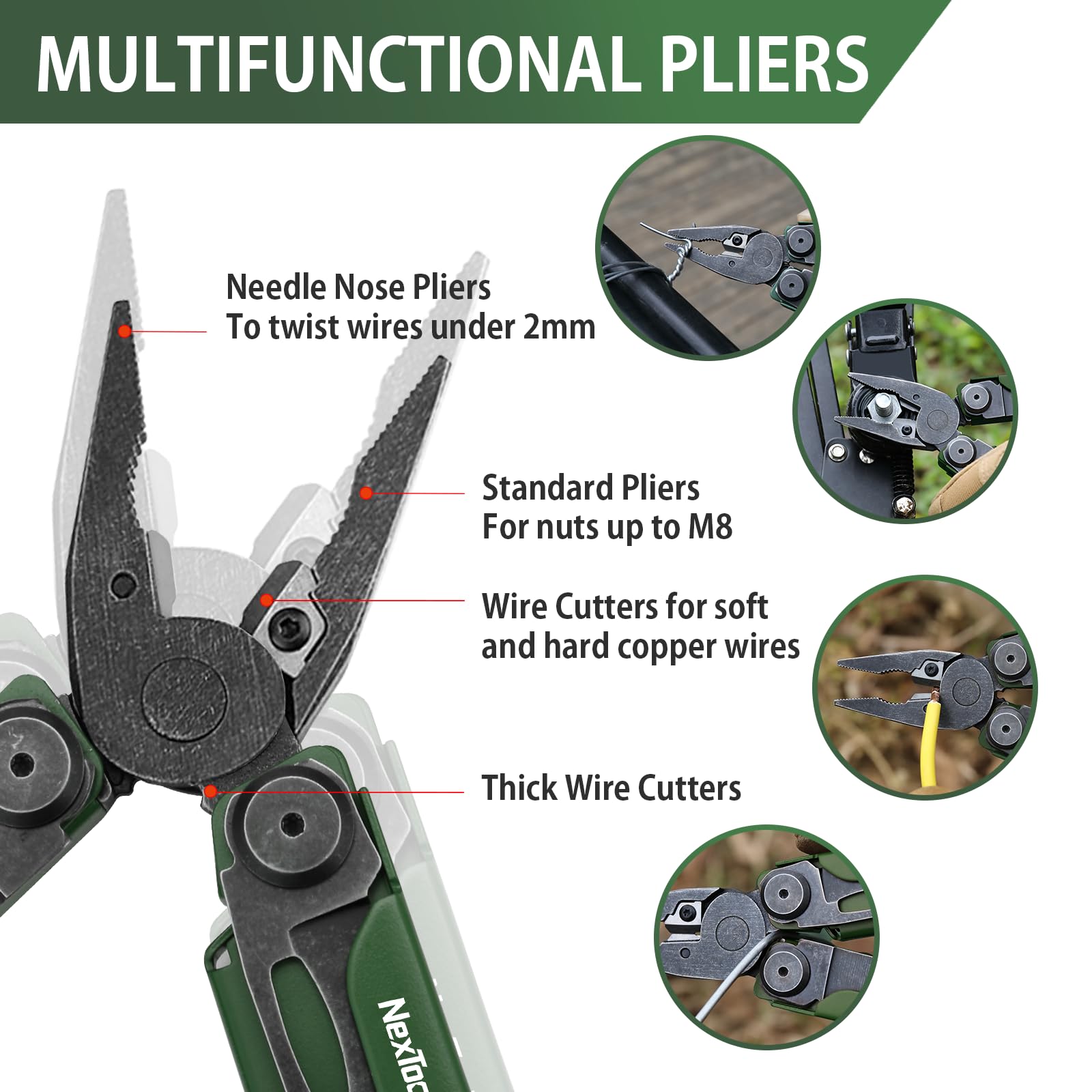 NexTool Flagship Pro, Multi Tool, Multitool Pliers with Folding