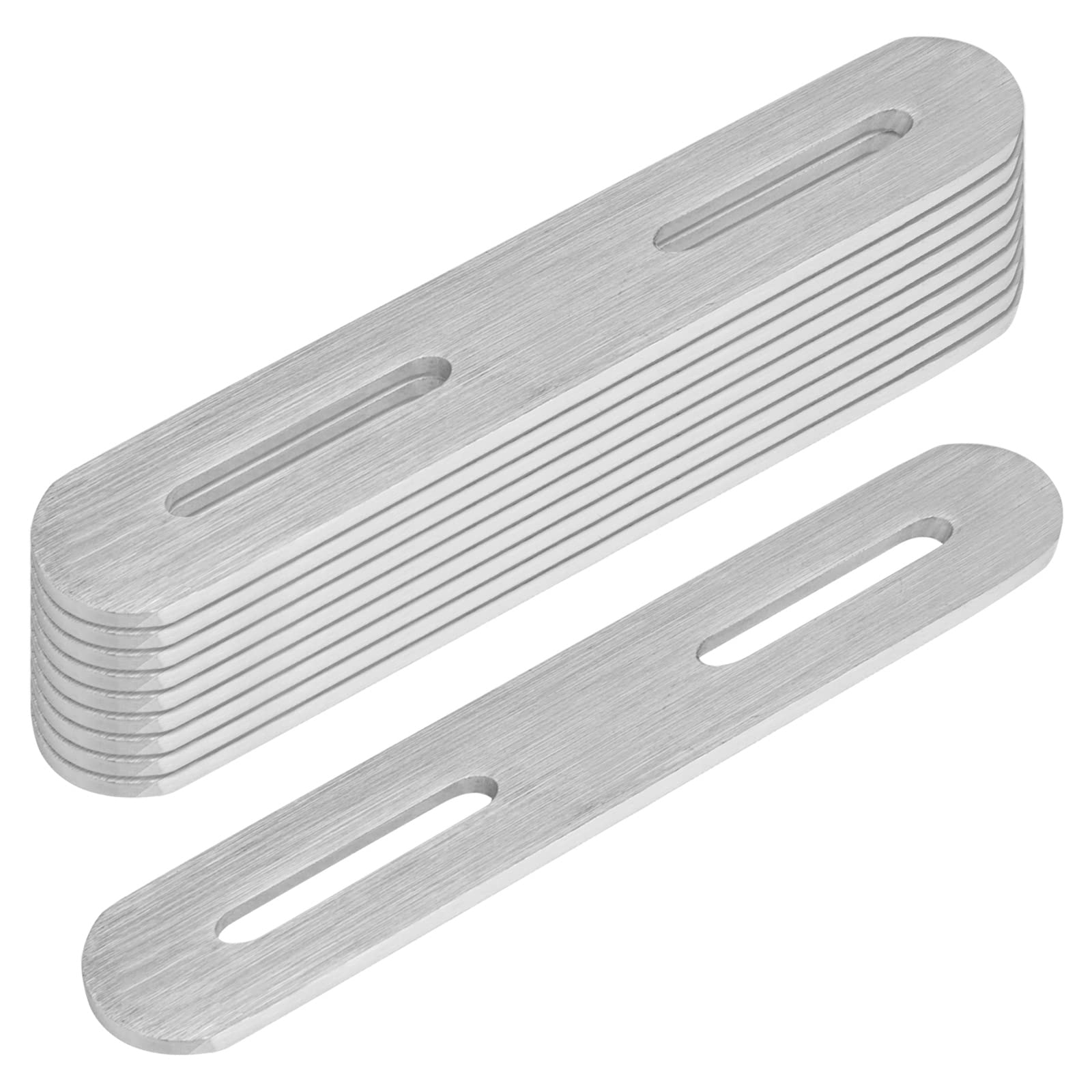 10 soportes de placa plana ranurada ajustable de 6 pulgadas para tornillo #10, acero inoxidable