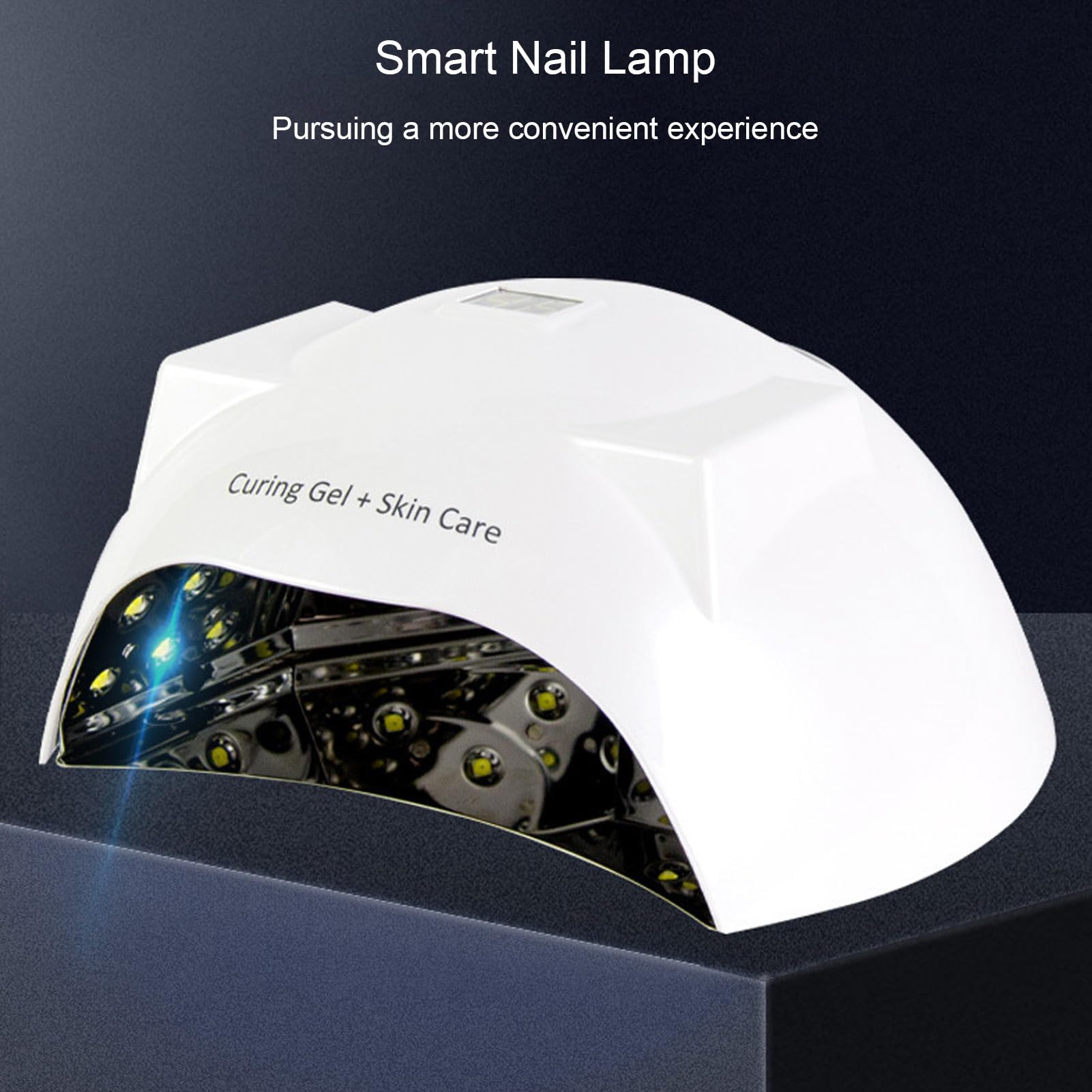 Lampada per Unghie Lampada per Unghie Lampada per Polimerizzare Smalto per Unghie, Potente Lampada per Unghie da 51 Pezzi Lampada Portatile per Unghie a LED UV a (Spina europea)