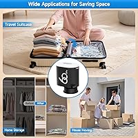 Vista 7 de Bomba eléctrica inalámbrica de 60 Kpa para bolsas de almacenamiento al vacío, bomba de aire eléctrica recargable de 3600 mAh para varias bolsas