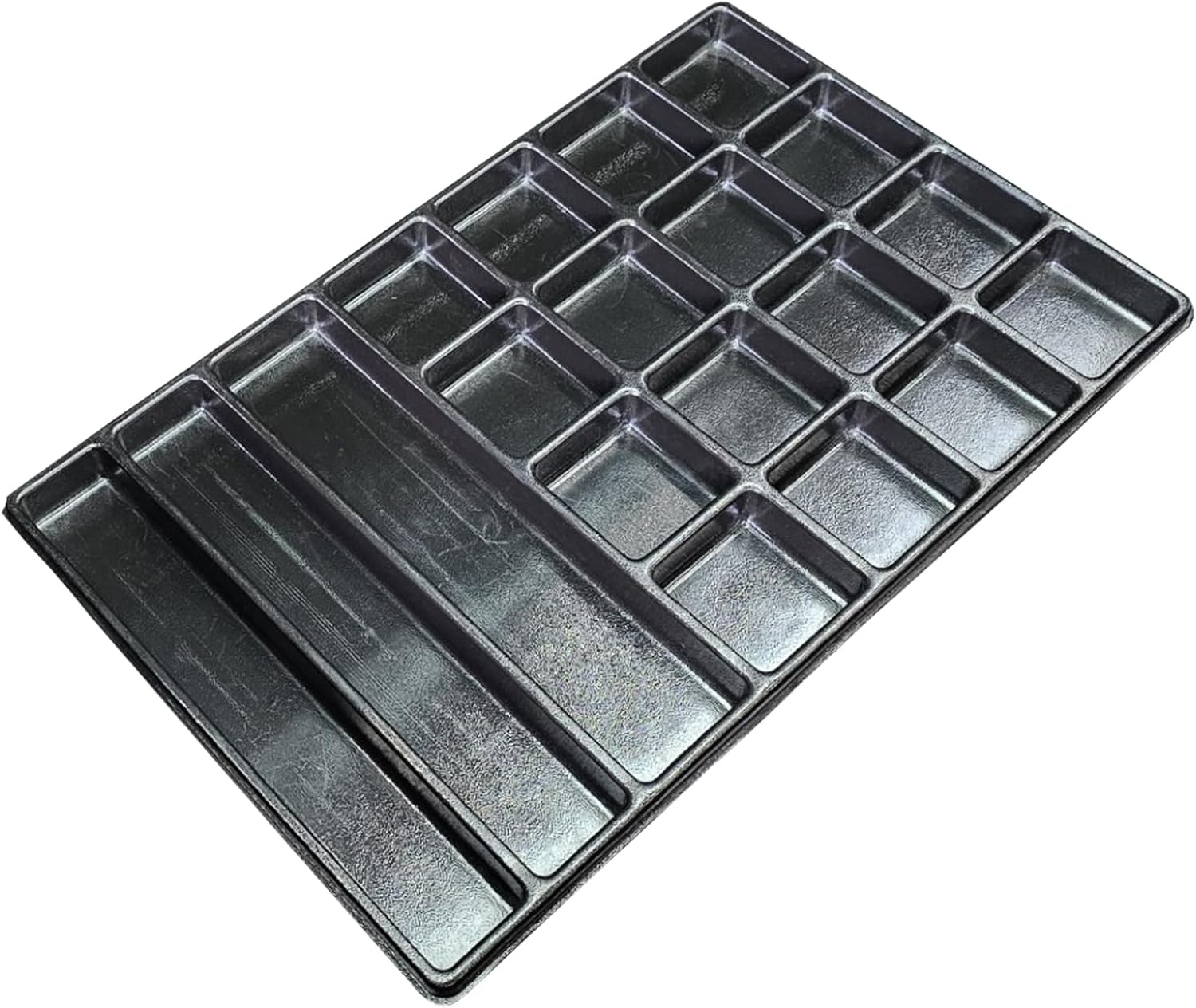 Protoco 3019 Utility Tool Tray Tool Box Organizer with 25 inch (L) x 15.5 inch (W) x 1.25 inch (H) Dims and Built from a Durable Rubberized Compound to Protect and Keep Your Tool Box Organized