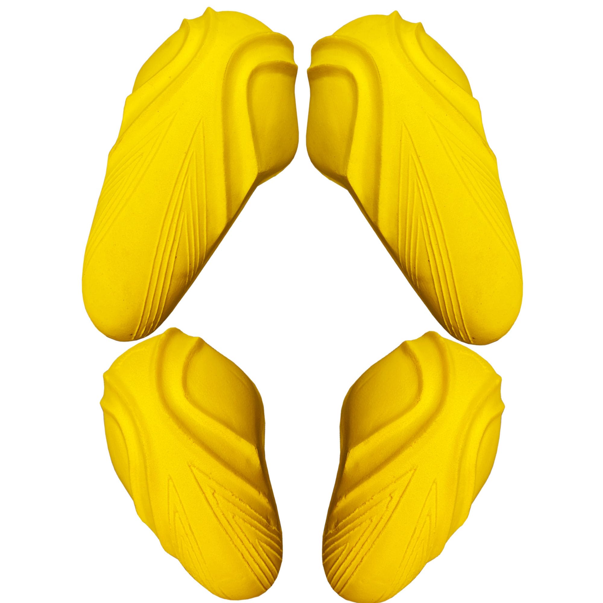 Jackets 4 Bikes CE Level 2 Back, Elbow and Shoulder Certified Armor Pads 5 PC Set, Motorcycle Armor Protector Inserts for Motorcycle Jackets Unisex Back Armor 4PC AllYellow