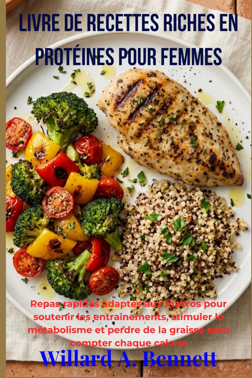 LIVRE DE RECETTES RICHES EN PROTÉINES POUR FEMMES: Repas rapides adaptés aux macros pour soutenir les entraînements, stimuler le métabolisme et perdre de la graisse sans compter chaque calorie.