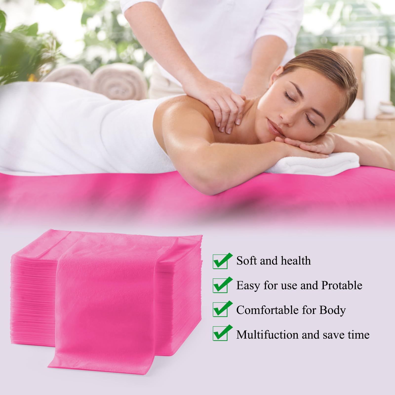 200 sábanas desechables para mesa de masaje de 31.5 x 71 pulgadas, fundas de cama de tela no tejida para máxima higiene y comodidad en tratamientos de masaje, tatuajes y spa, sábanas transpirables y
