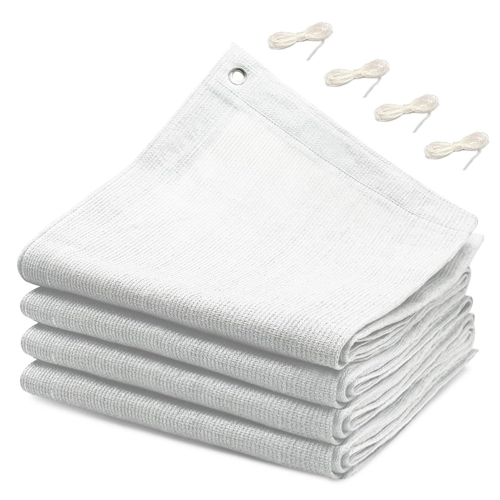 Toile ombrage 2.2 x 7.5 m filet protection uv blanc oeillets jardin serre terrasse