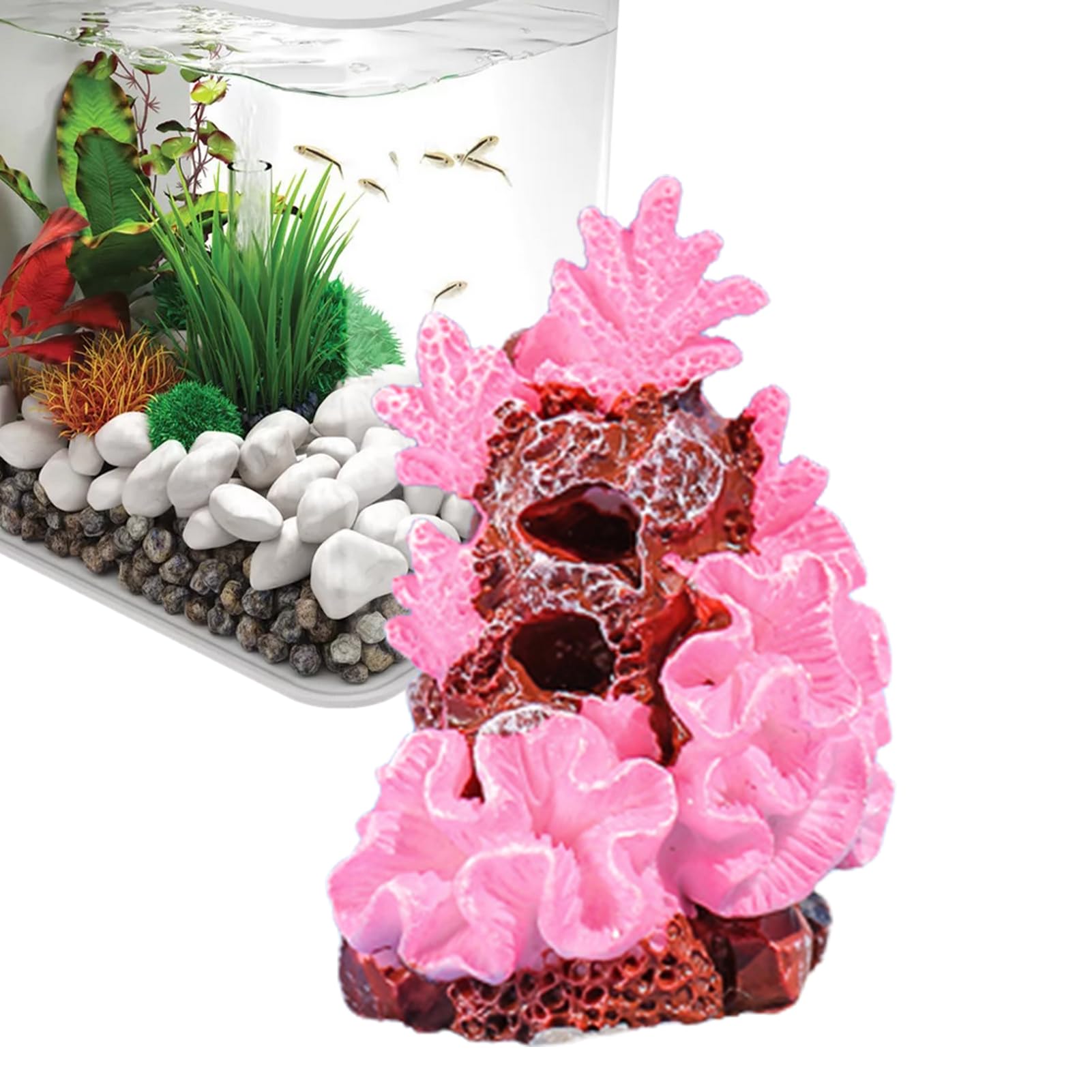Corail Artificiel pour Aquarium, Petits coraux, décoration paysagère, décoration pour Aquarium, Bureau, Terrarium d'animaux et
