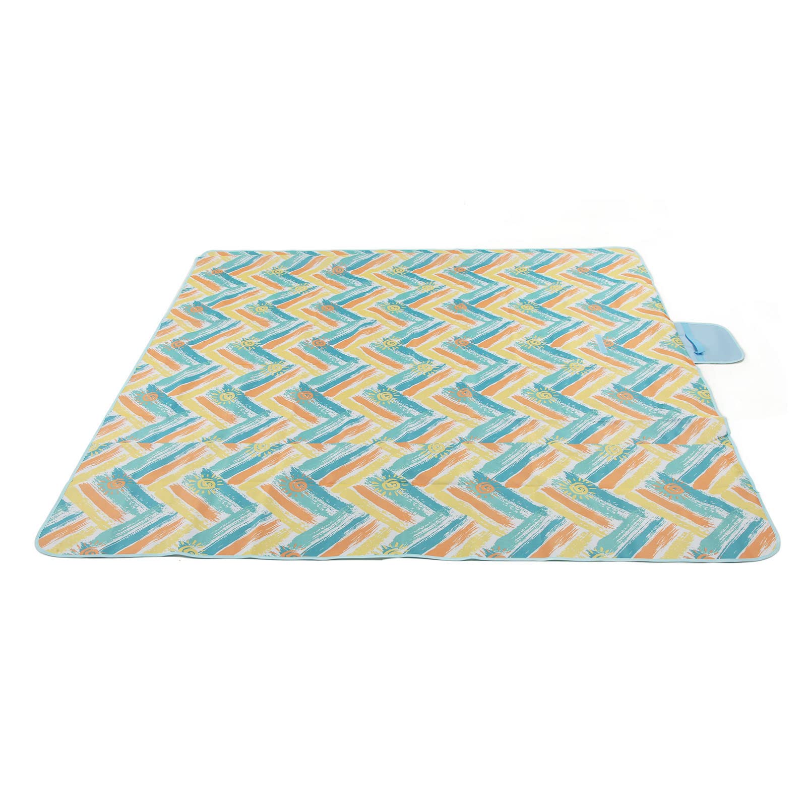 Coperta da picnic in tessuto Oxford impermeabile Tappetino da picnic rettangolare extra large per picnic sulla spiaggia da campeggio 195x200 cm (Vacanza al sole)