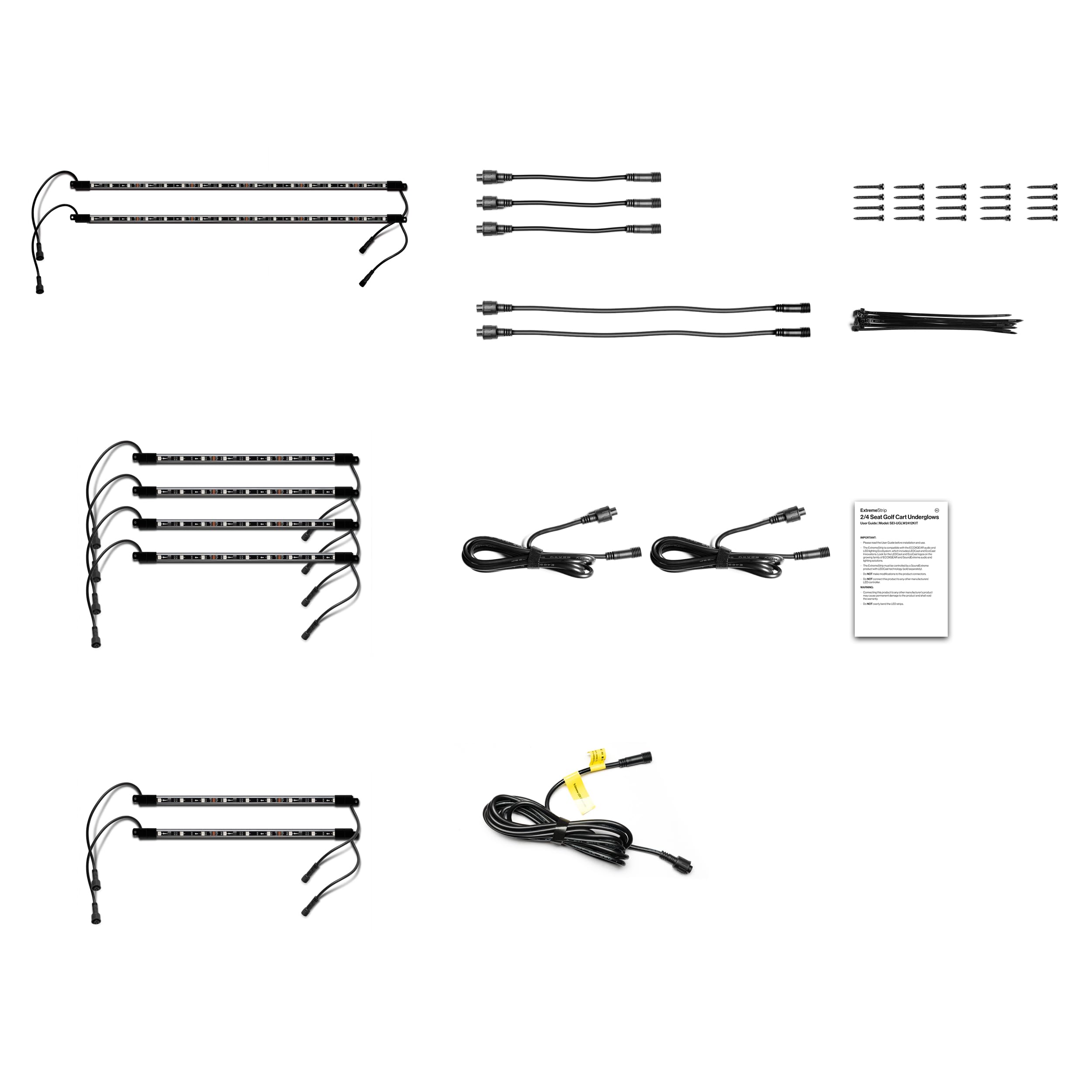 SoundExtreme by ECOXGEAR ExtremeStrip 2/4 Seat Golf Cart Underglows Waterproof Dirt Proof LEDCast Compatible LED Accent Lighting