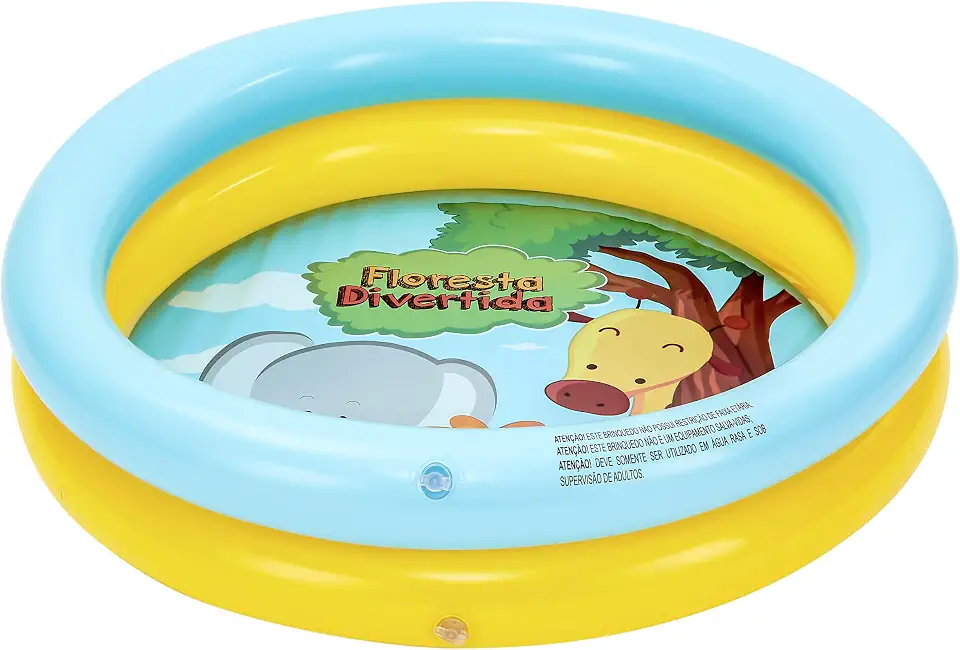 DM Toys Piscina Inflável Infantil 21L Floresta Divertida